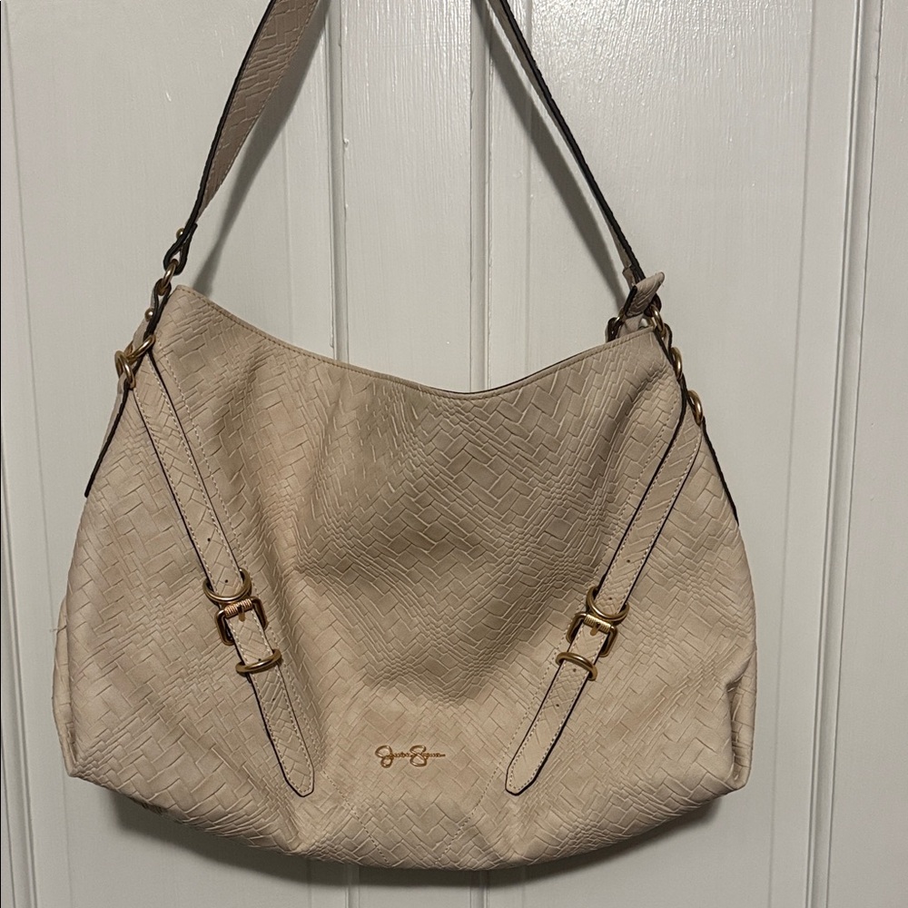 Jessica Simpson Woven Tan Shoulder Bag